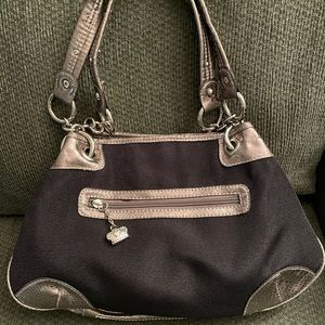 Kathy Van Zeeland Black/Silver Bag